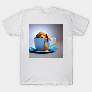 Puppuccino Coffee And Cute Puppy Doggy T-Shirt